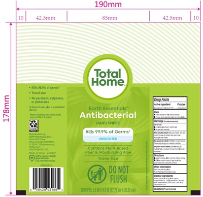 Antiseptic Wipe (Bag Antibacterial Unscented Wipes 20ct Resaved)